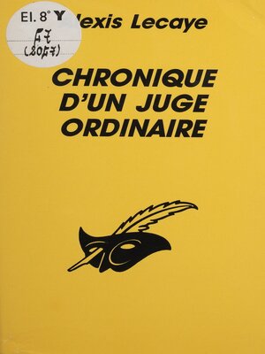 cover image of Chronique d'un juge ordinaire